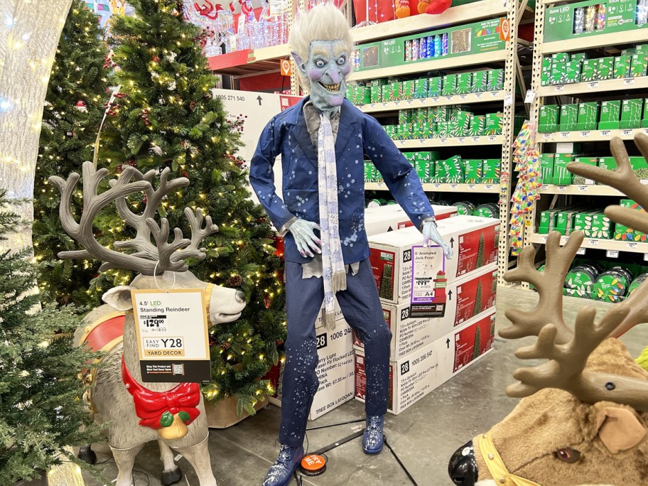 jack frost animatronic on display in store