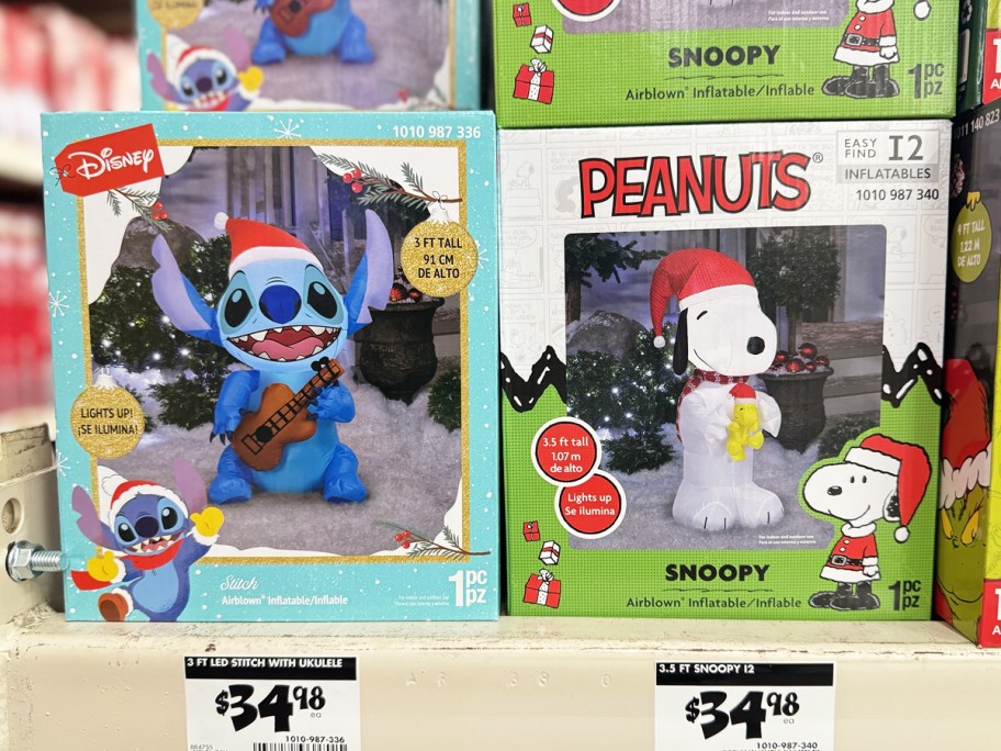 stitch and snoopy christmas inflatables 