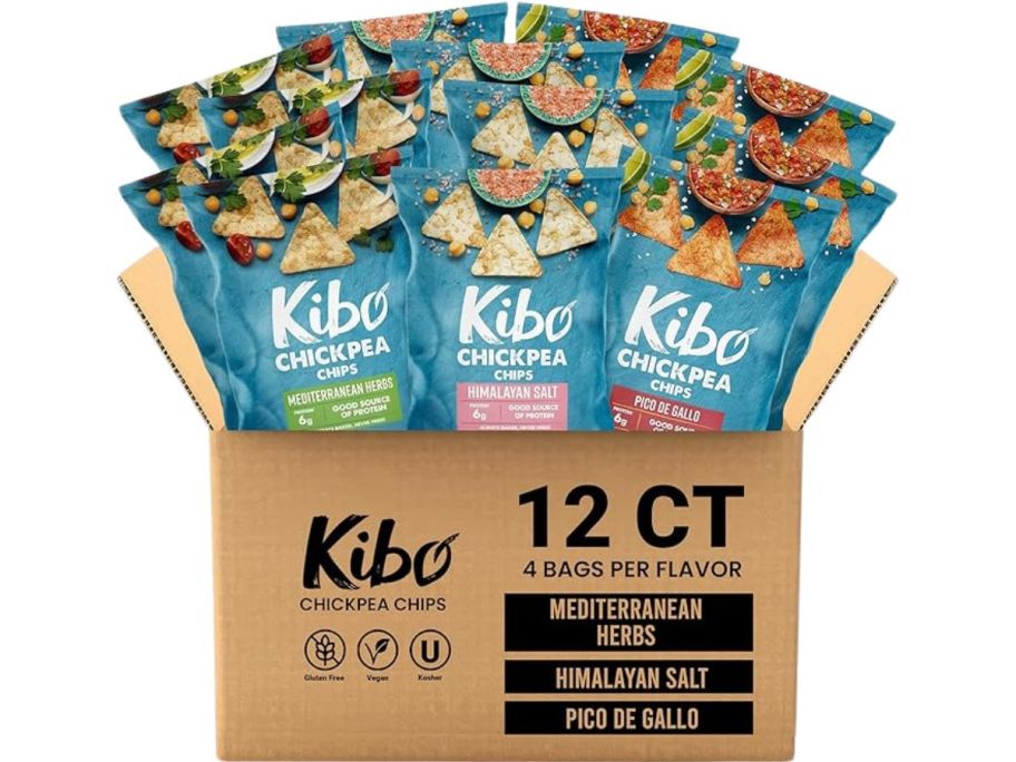 Kibo Chickpea Chips 12 Count box