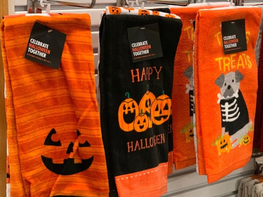 A rack of Celebrate together Halloween Kitchen Towels at Kohl's