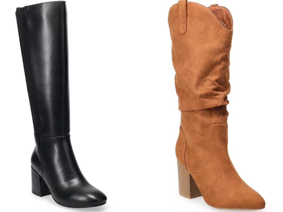 Stoc images of two women's tall boots