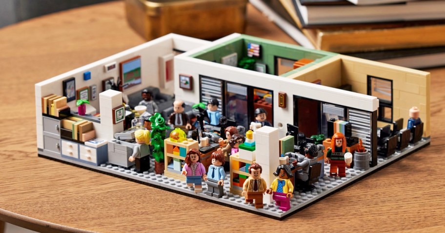 LEGO The Office Dunder Mifflin Model Building Set on wood table