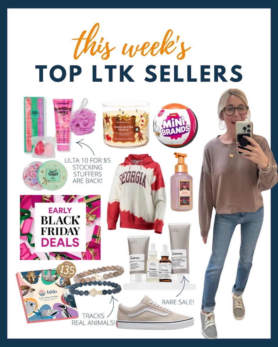 collage graphic of this week's top ltk sellers