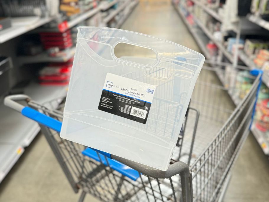 Plastic Utility Storage Organizer Bin Only $5.78 on Walmart.online (Perfect for Closets & Pantries!)