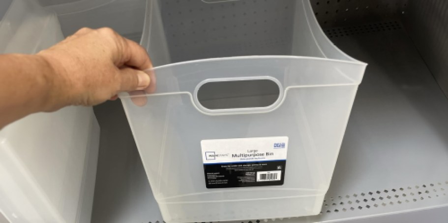 Plastic Utility Storage Organizer Bin Only $5.78 on Walmart.online (Perfect for Closets & Pantries!)