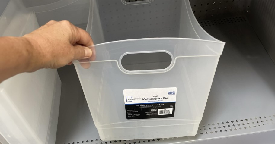 Plastic Utility Storage Organizer Bin Only $5.78 on Walmart.online (Perfect for Closets & Pantries!)