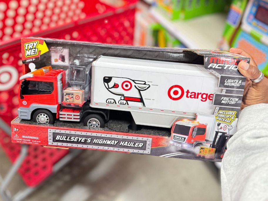 Maxx Action Bullseye's Highway Hauler in hand in store