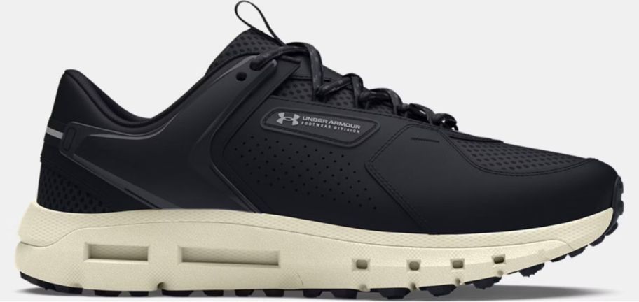 a black under armour mens sneaker