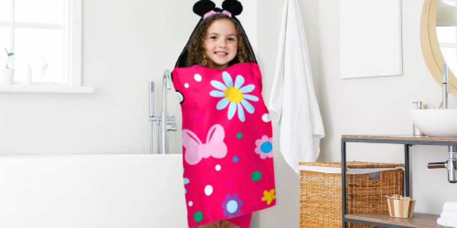 Kids Character Hooded Towels Only $11.78 on Walmart.online | Stitch, Bluey, Minnie Mouse, & More