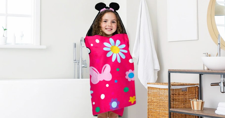Kids Character Hooded Towels Only $11.78 on Walmart.online | Stitch, Bluey, Minnie Mouse, & More