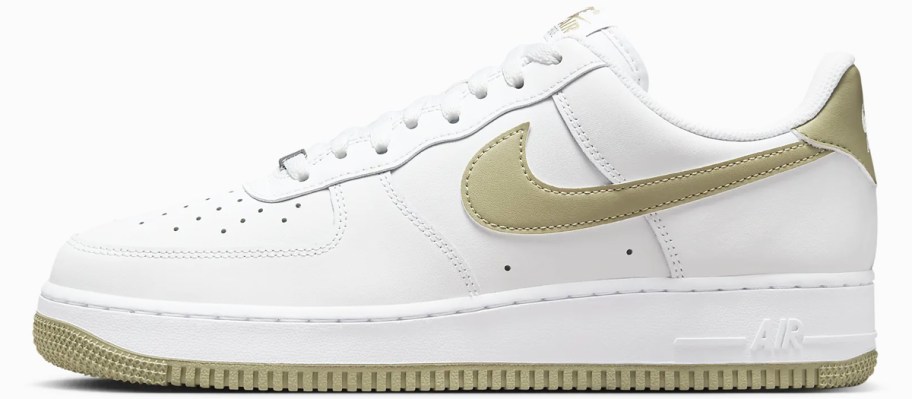 white and light brown nike sneaker