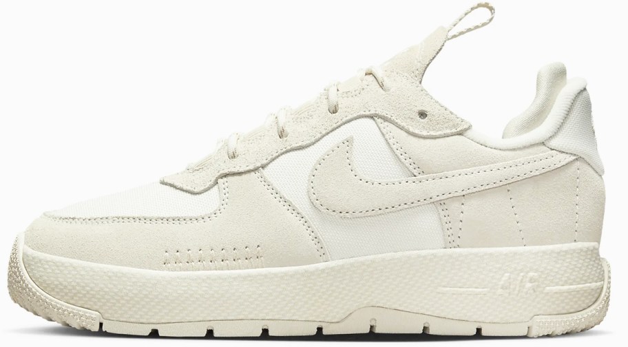white suede nike sneaker