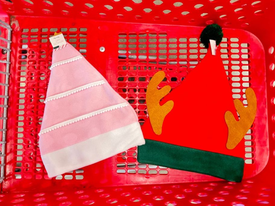 Novelty Stocking Hats in cart in store