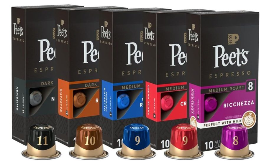 Peet's Espresso Capsules 50-Count Variety Pack stock image