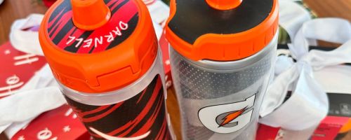 Two Gatorade GX Personalized Water Bottles