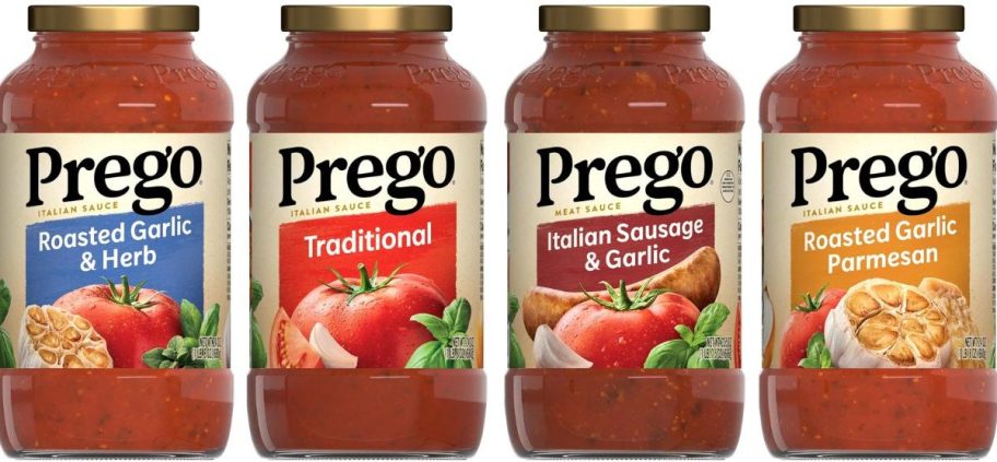 4 Jars of Prego Pasta Sauce