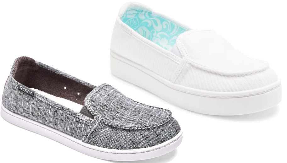 grey and white slip on sneakers