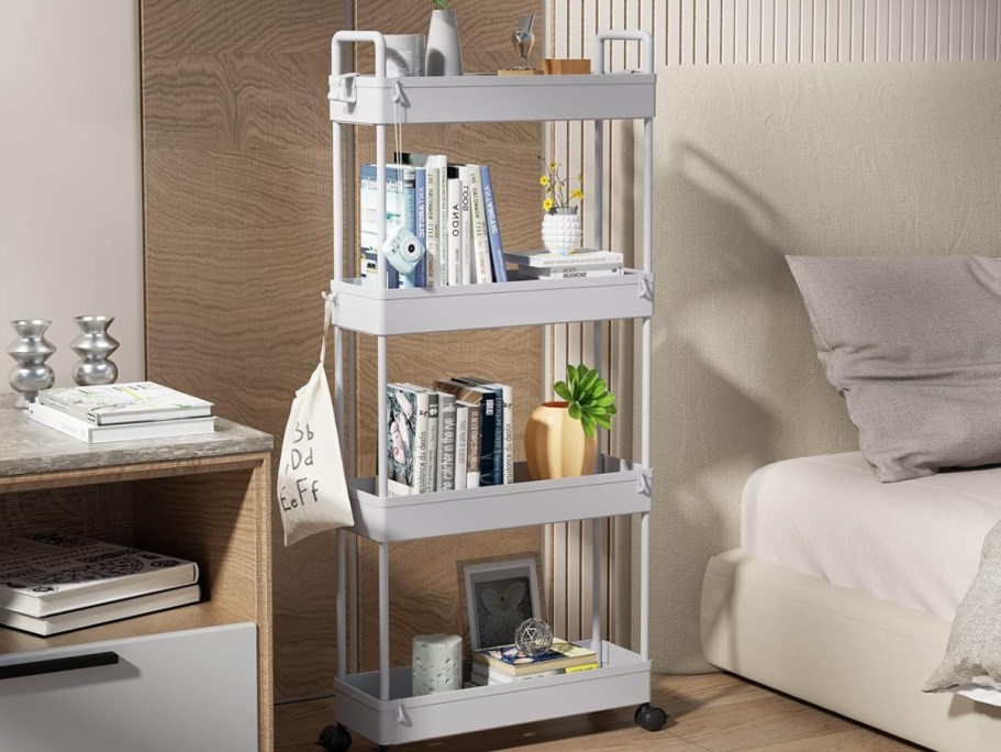 Slim 4-Tier Rolling Storage Cart Just $12.81 Shipped for Amazon Prime Members (Reg. $29)