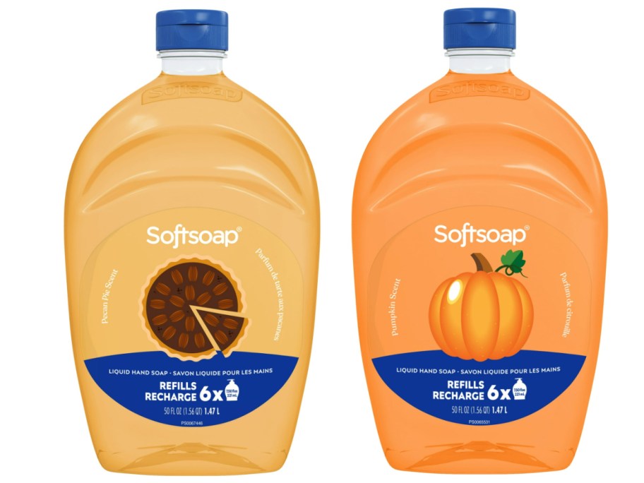 Softsoap Hand Soap 50 oz Refill Bottles in pecan pie and pumpkin