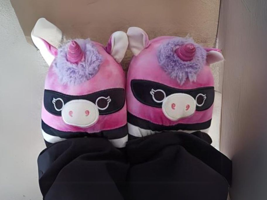 person wearing Squishmallows Halloween Slippers