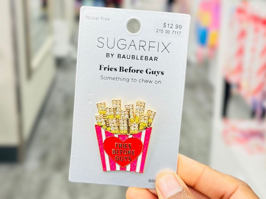 Sugarfix by BaubleBar Fries Before Guys Brooch 