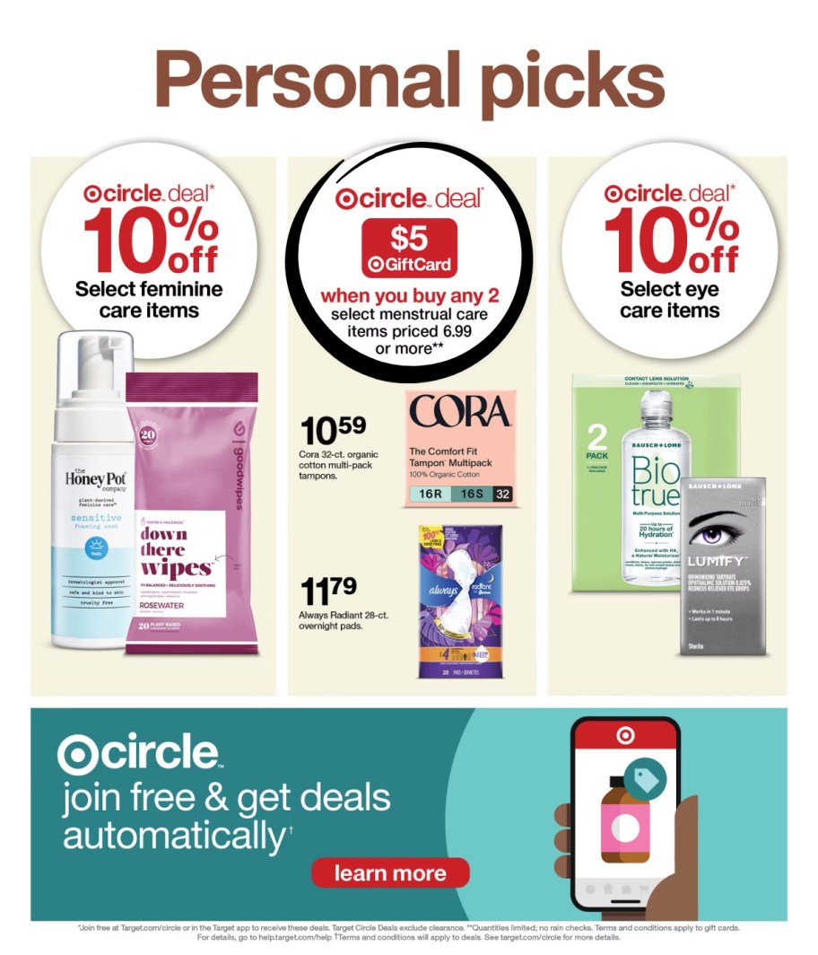 page from Target ad