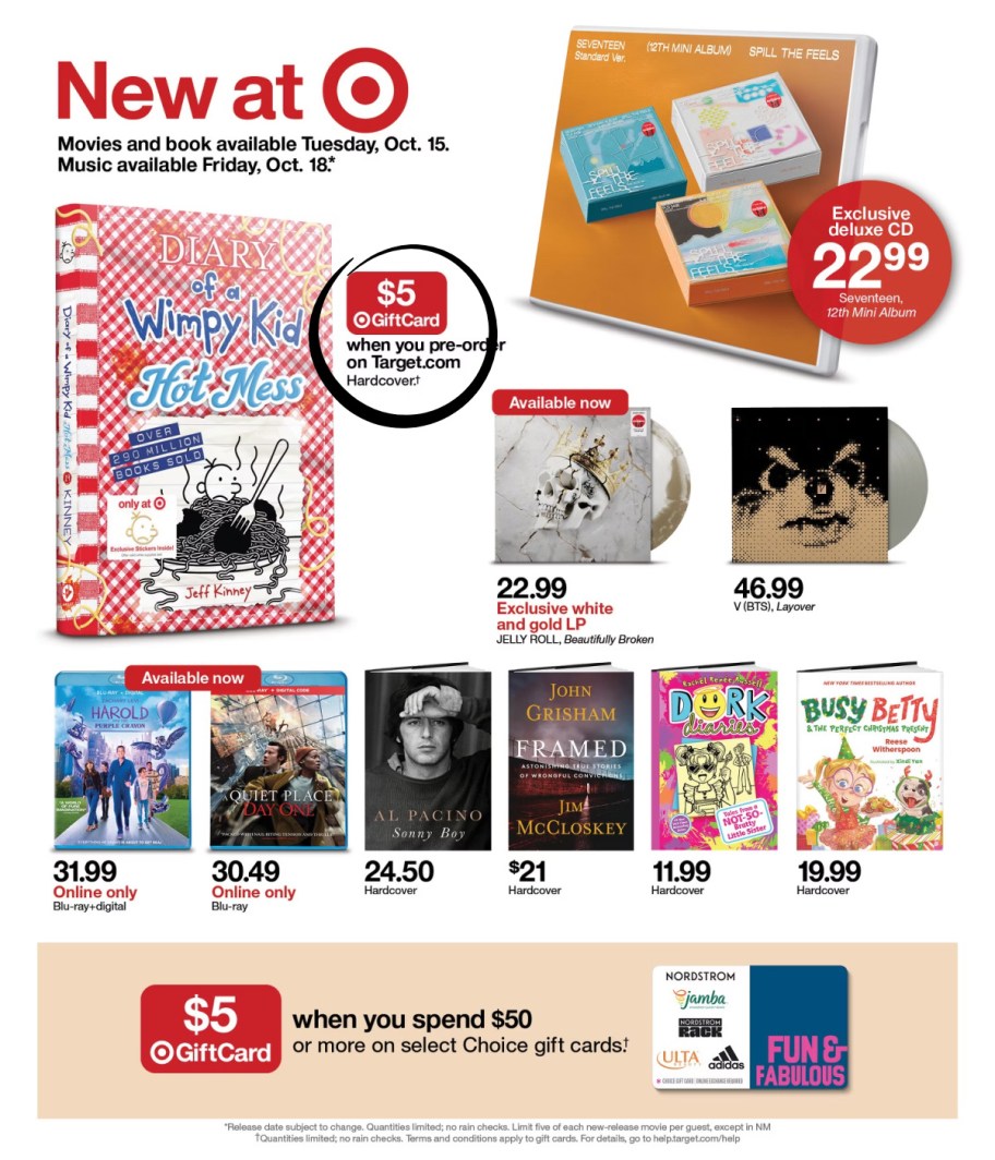 page from Target ad