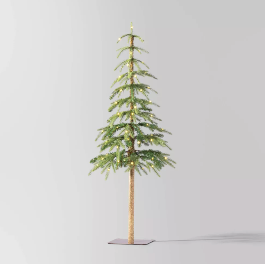 A 4' target christmas tree that onlinees prelit