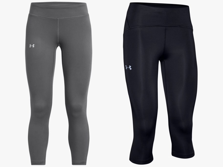 grey and black under armour leggings