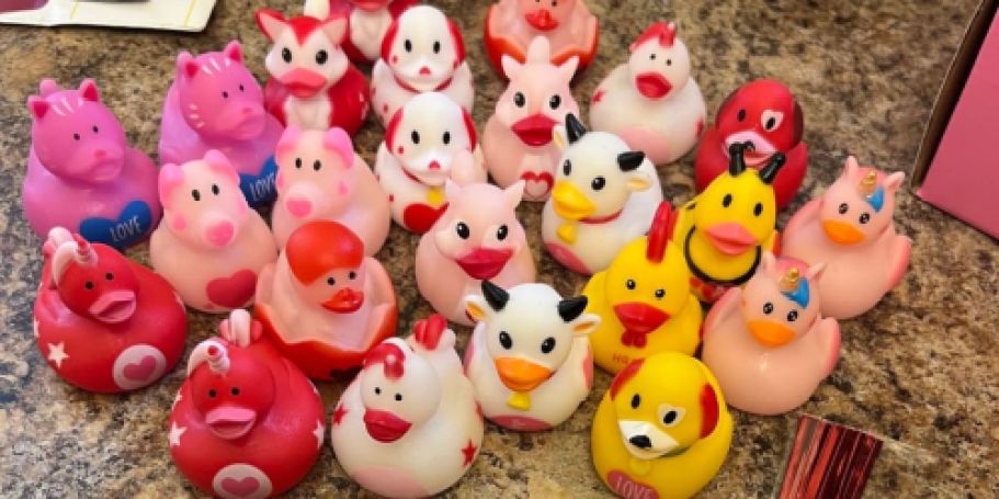 Valentine’s Day Rubber Ducks 24-Pack Only $16.99 on Amazon (Includes 24 Greeting Cards!)