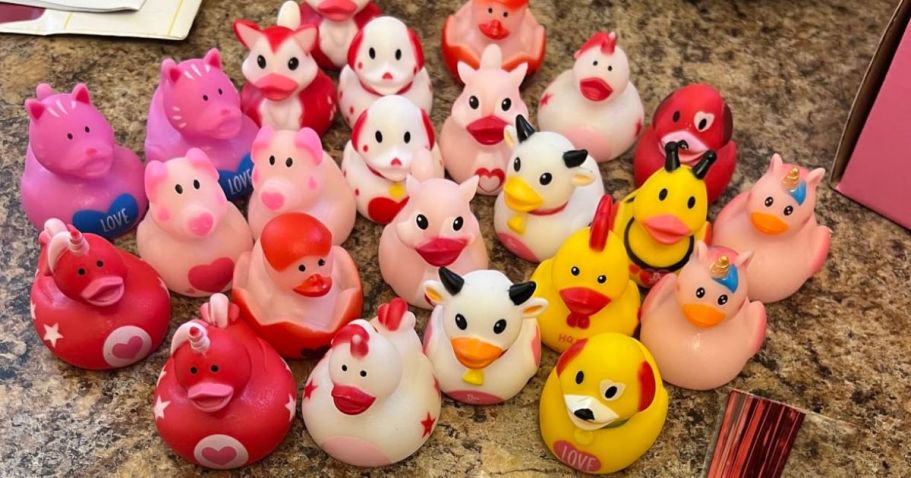 Valentine’s Day Rubber Ducks 24-Pack Only $16.99 on Amazon (Includes 24 Greeting Cards!)