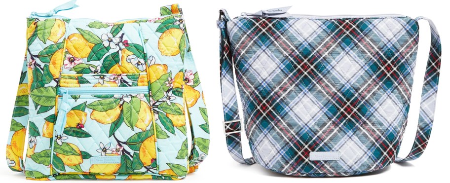 two printed quilted crossbody bags