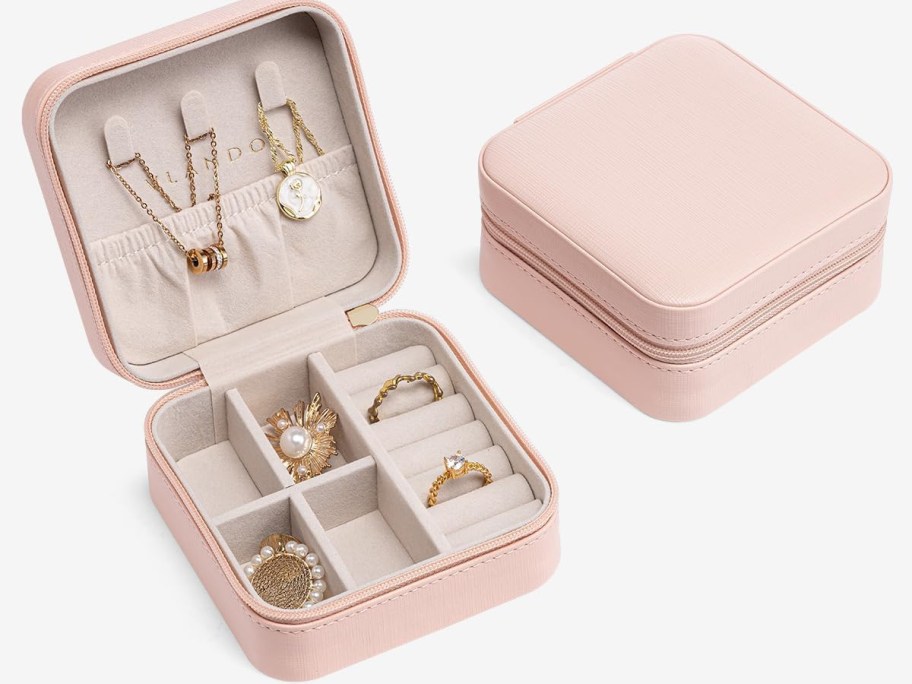 pink Travel Jewelry Box