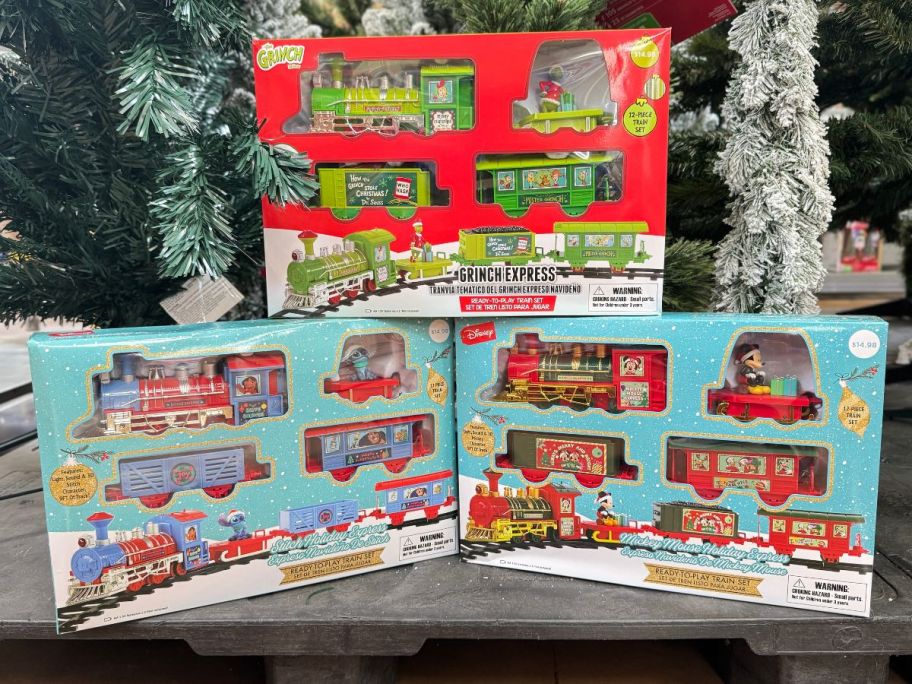 3 boxes Walmart Express Train Sets