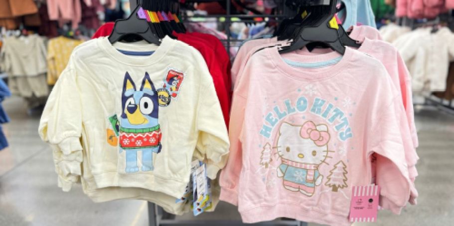 Kids Holiday Character Sweatshirts Just $8.98 on Walmart.online