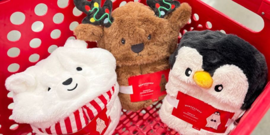 How Cute are These Hooded Christmas Blankets from Target?!