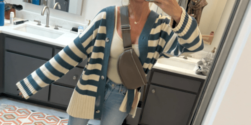 Oversized Striped Cardigan ONLY $22.99 on Amazon (Reg. $46)