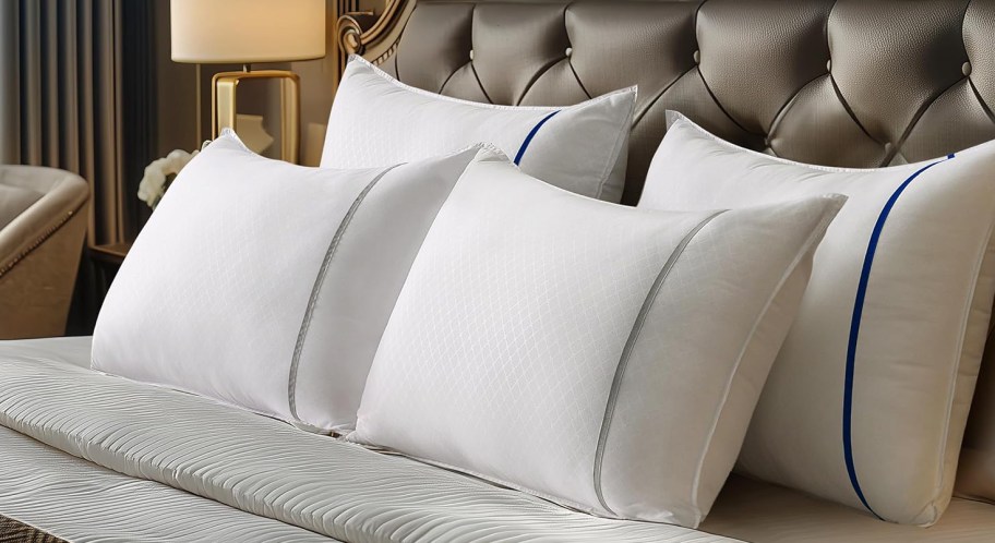 bedsure pillows on a bed