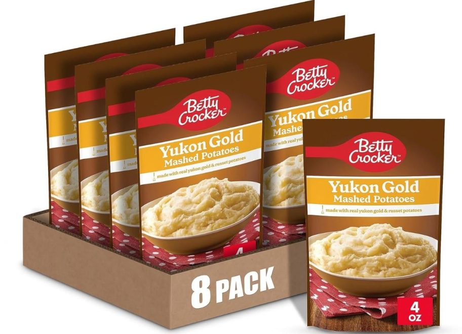 Betty Crocker Yukon Gold Mashed Potatoes 8-Pack stock image