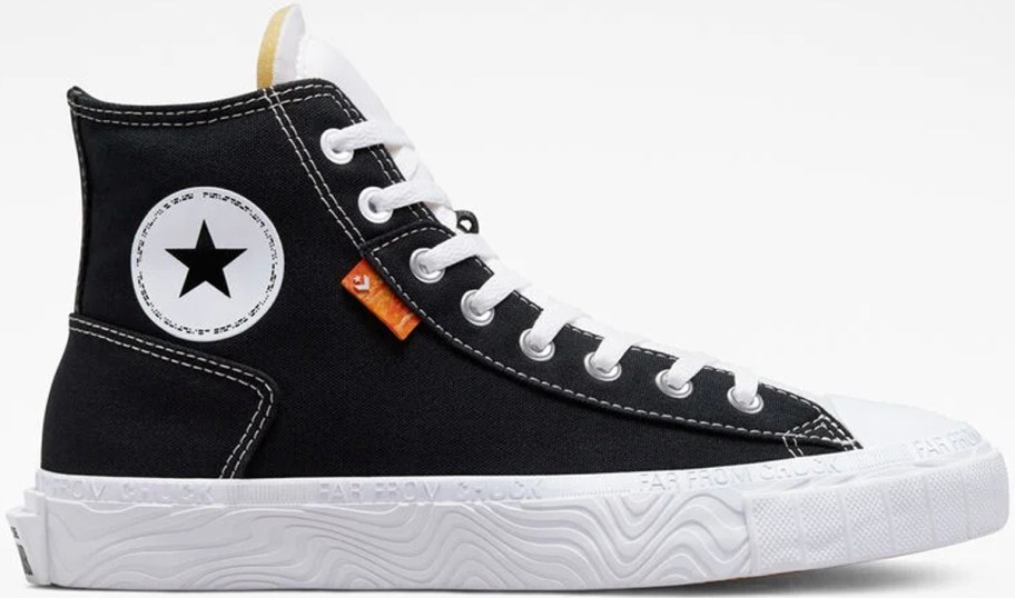 black high top converse shoe