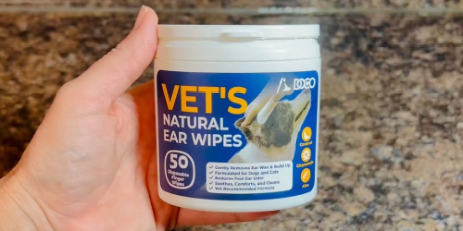 Natural Pet Ear Wipes 50-Pack Only $3 Shipped on Amazon | Removes Dirt & Controls Odor