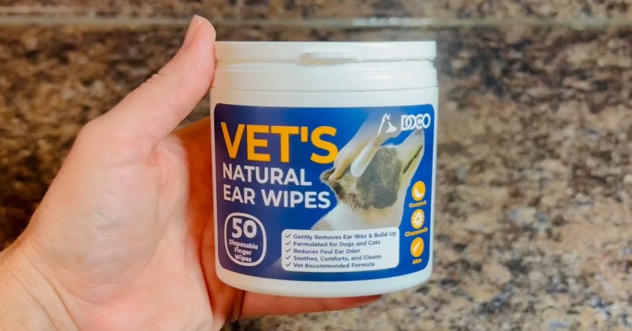 Natural Pet Ear Wipes 50-Pack Only $3 Shipped on Amazon | Removes Dirt & Controls Odor