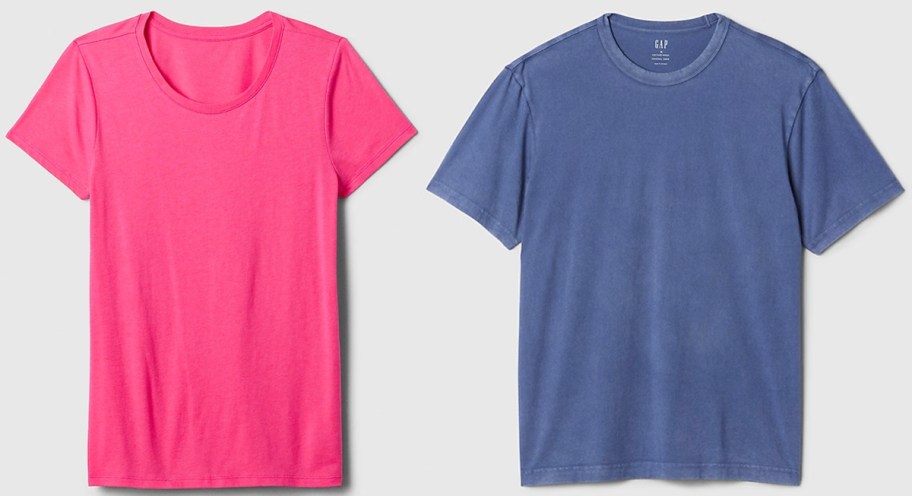 gap pink and blue tees