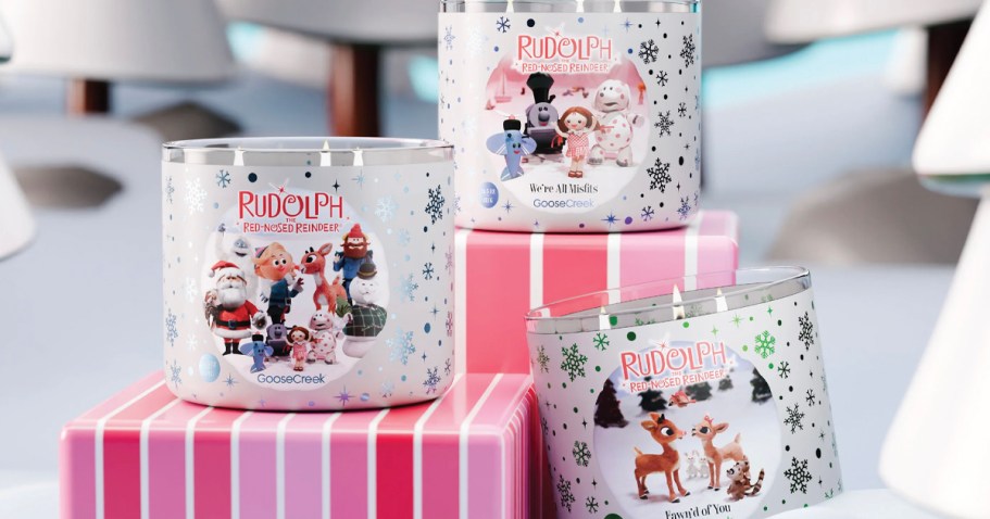 *HOT* Goose Creek 3-Wick Candles from $9.75 (Reg. $25) | Rudolph, ELF, Little Debbie, & More!