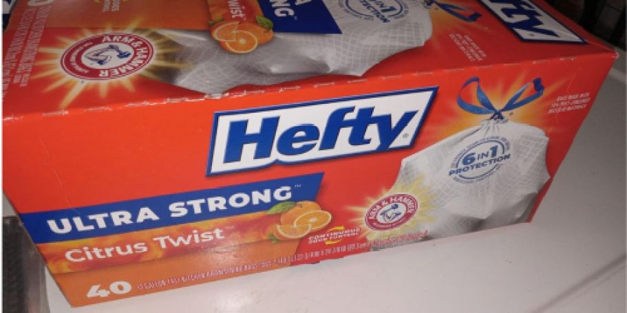 Hefty 13-Gallon Trash Bag 40-Count Only $7.26 Shipped + $10 Amazon Credit When You Buy 3