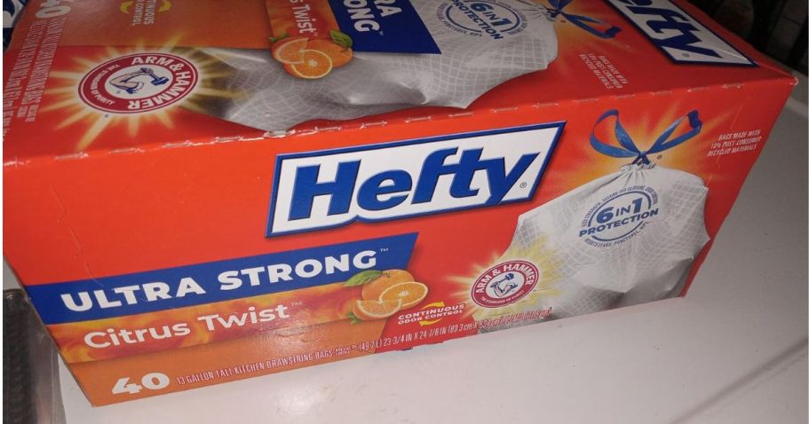 Hefty 13-Gallon Trash Bag 40-Count Only $7.26 Shipped + $10 Amazon Credit When You Buy 3