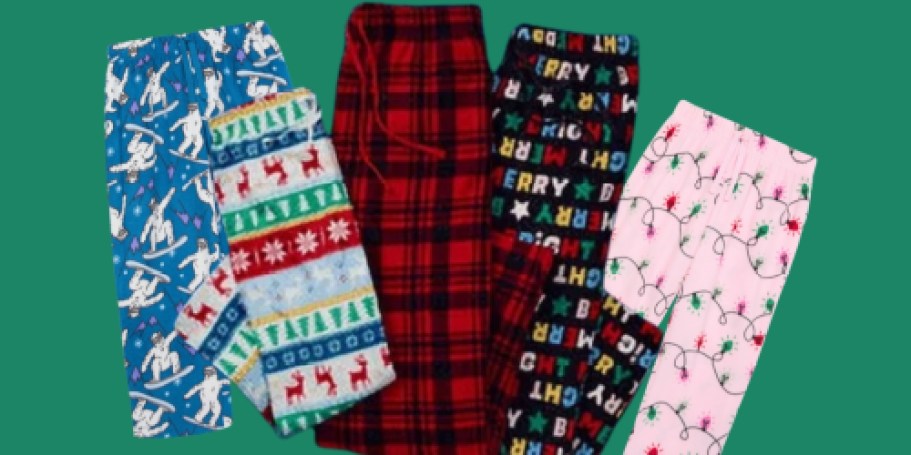 Christmas Pajama Pants Just $5 Shipped for Walmart+ Members (Kids & Adults Sizes!)