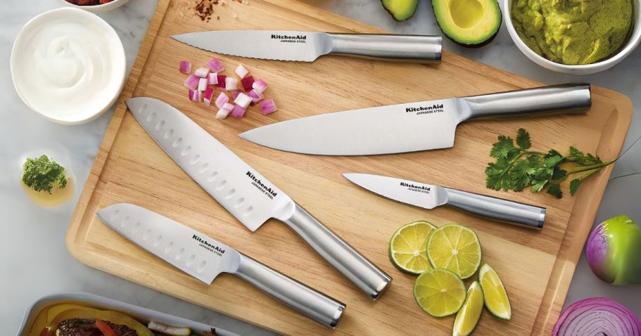 KitchenAid Gourmet 5-Piece Knife Set Just $14.96 on Walmart.online (Reg. $30)