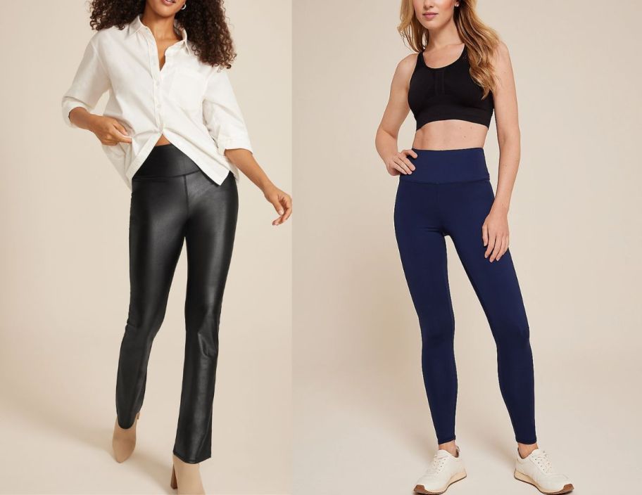 two models in maurices leggings 