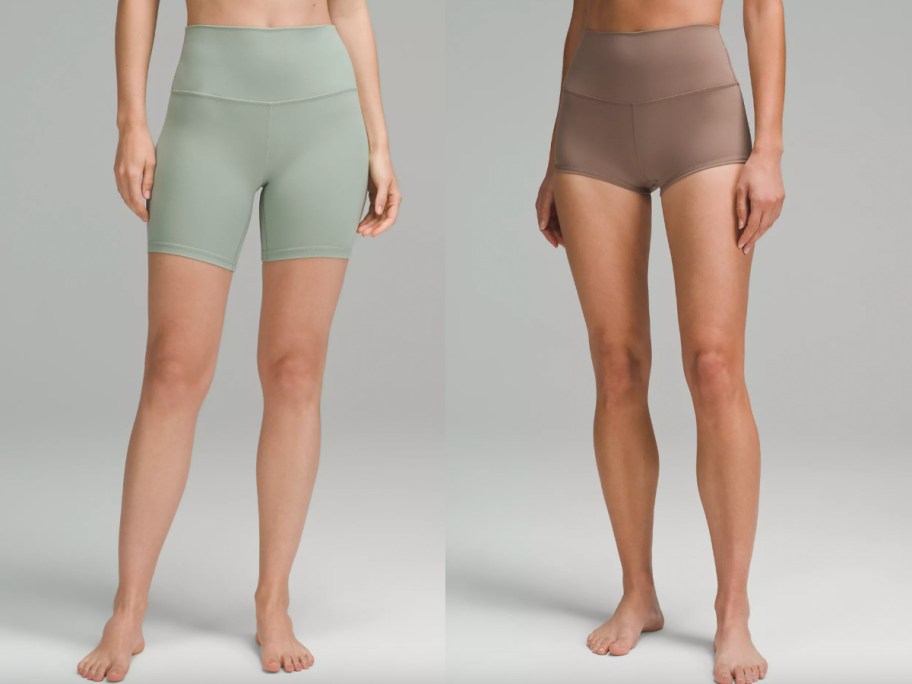 align high and low shorts